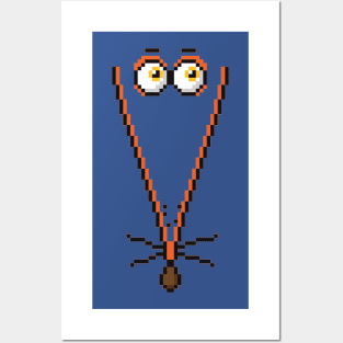 cartoon funny pixel Posters and Art